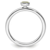 Sterling Silver Stackable Expressions Peridot Ring